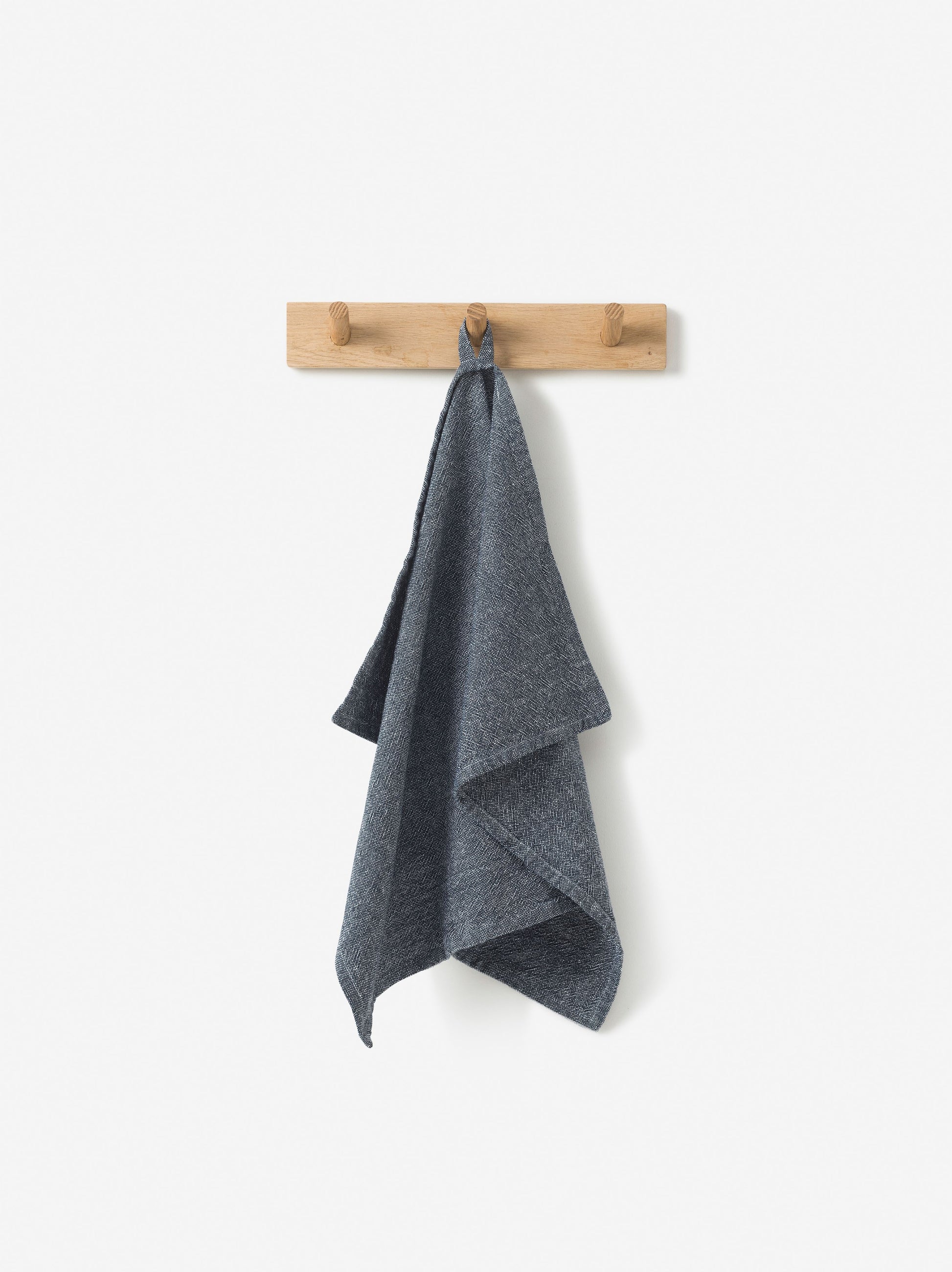 Washed Cotton Tea Towel Navy / 50x70cm