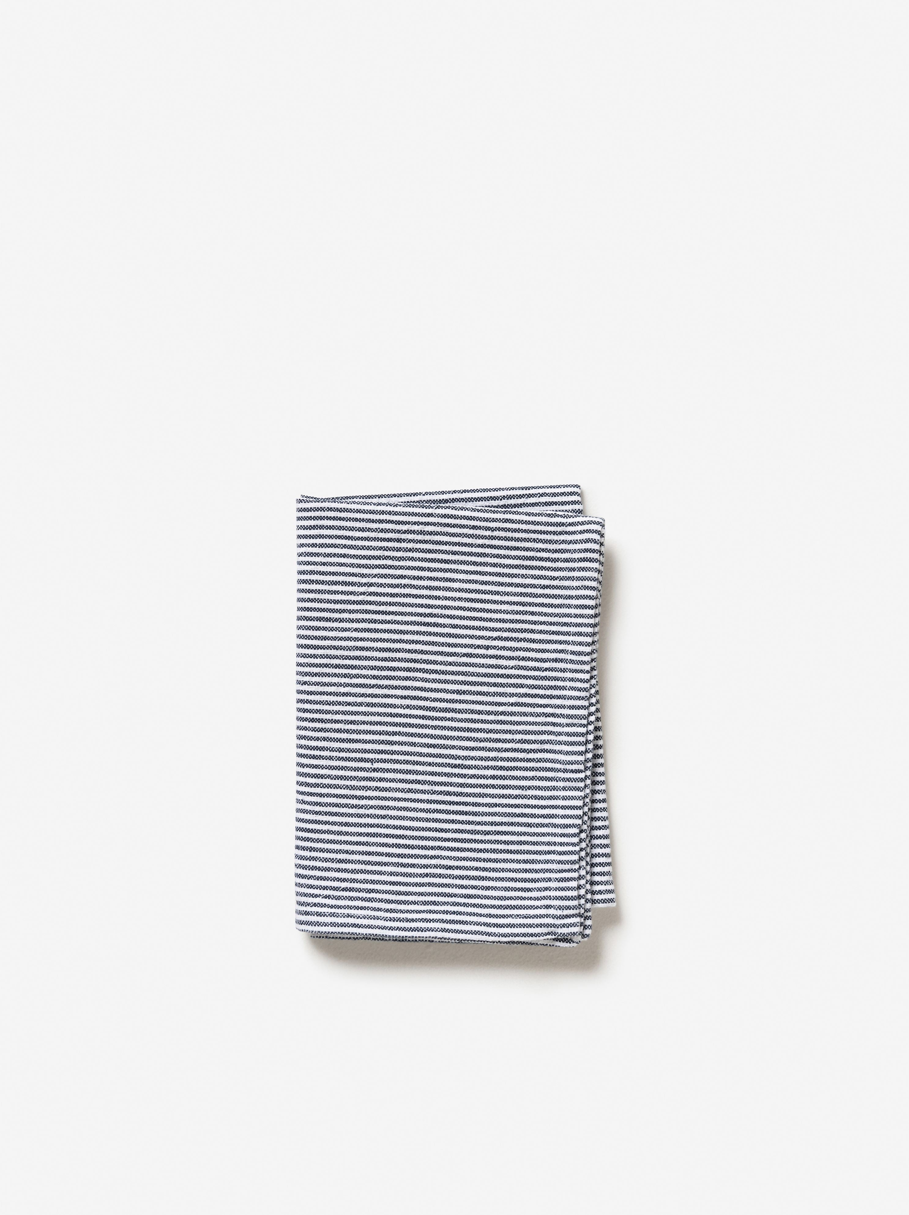 Stripe Washed Cotton Tea Towel Navy / 50x70cm