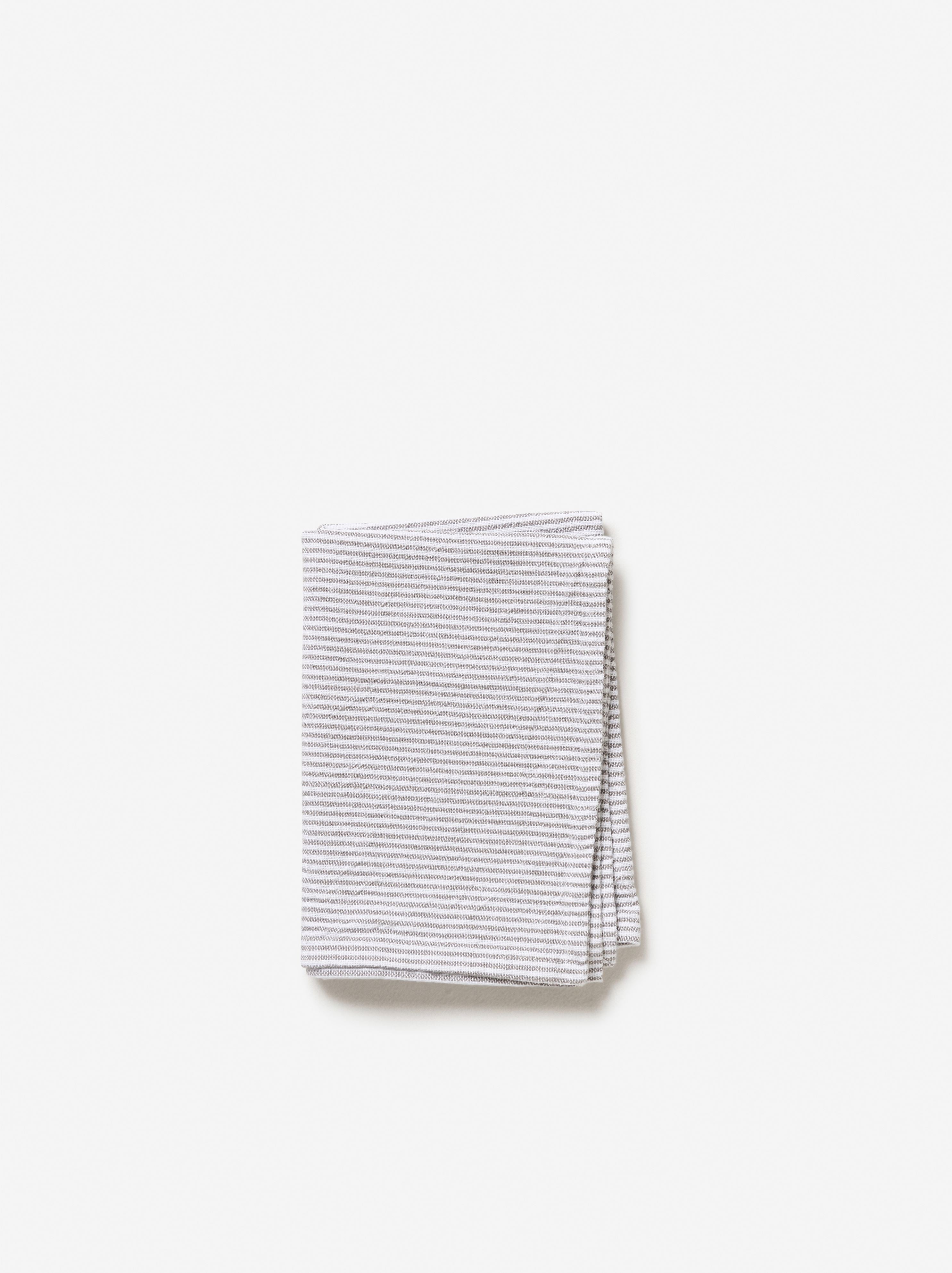 Stripe Washed Cotton Tea Towel Grey / 50x70cm