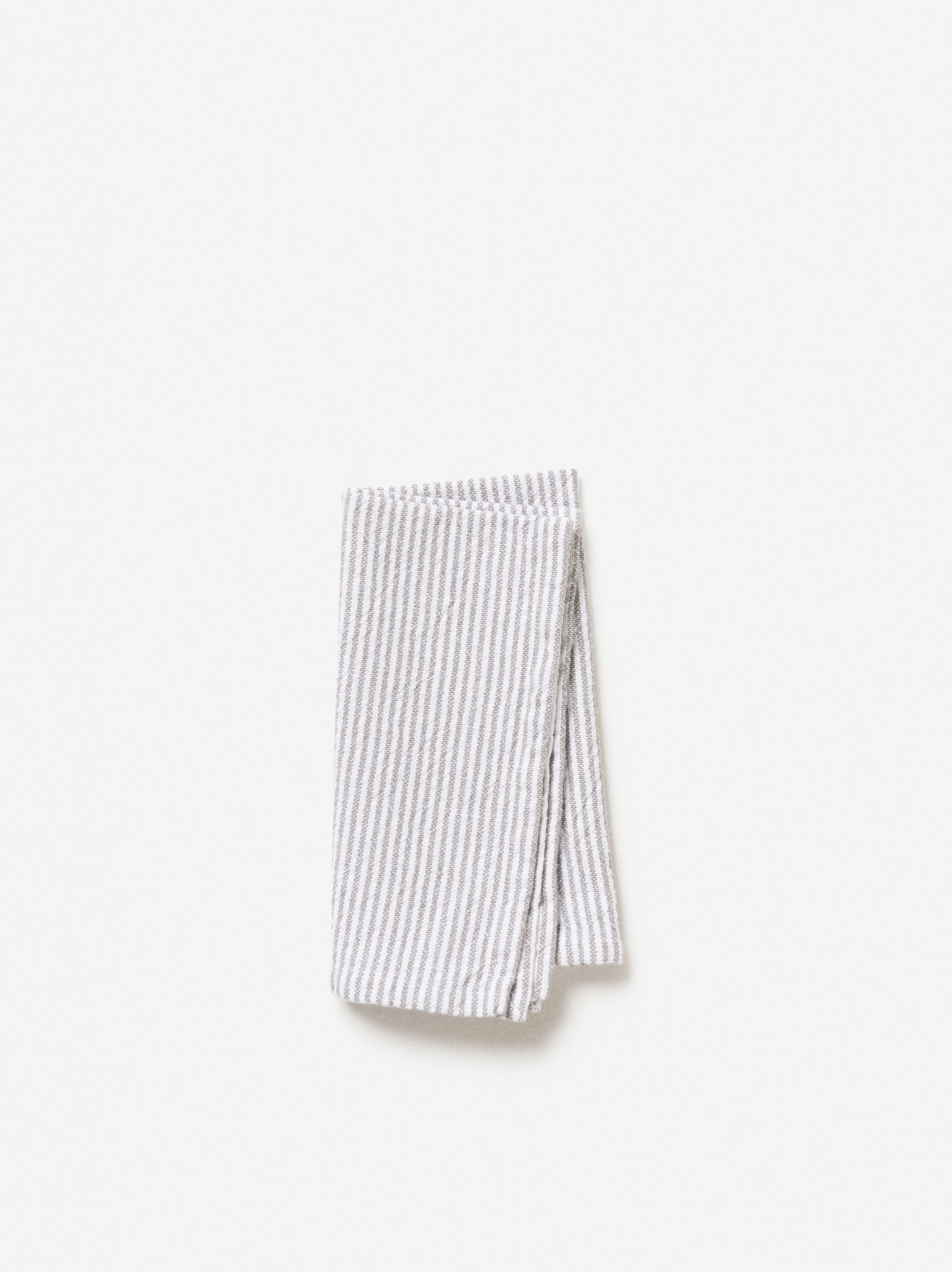 Stripe Washed Cotton Napkin Grey / 45x45cm