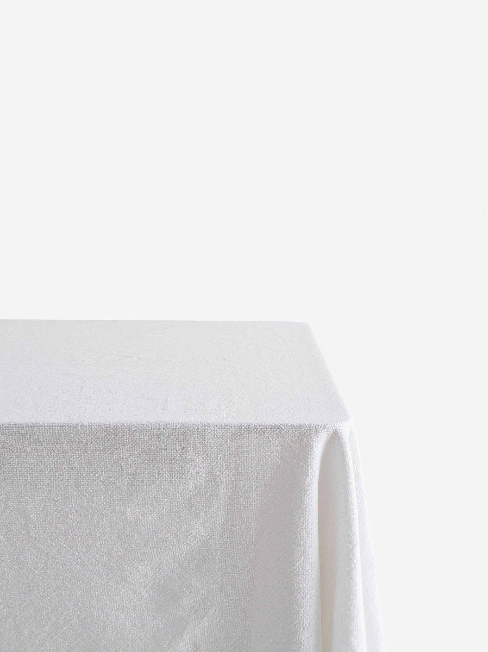 Washed Cotton Tablecloth White / 160x220cm