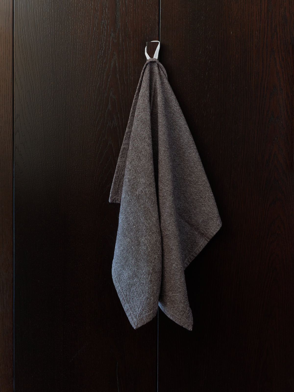 Washed Cotton Tea Towel Cocoa / 50x70cm