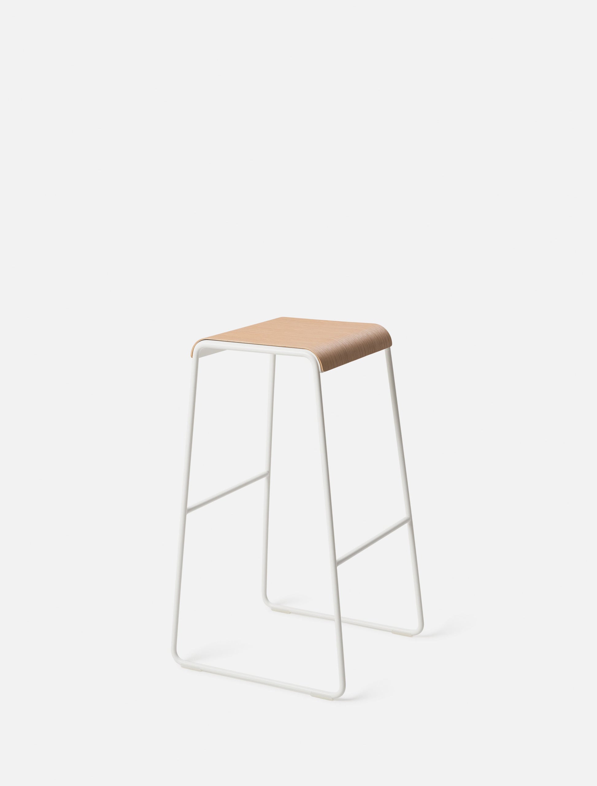 S2 Stool White/Oak / Large