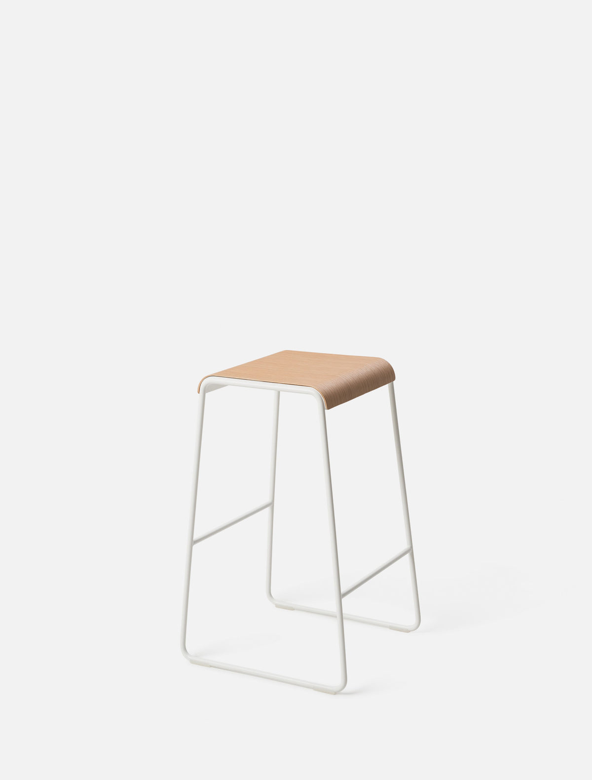 S2 Stool White/Oak / Medium