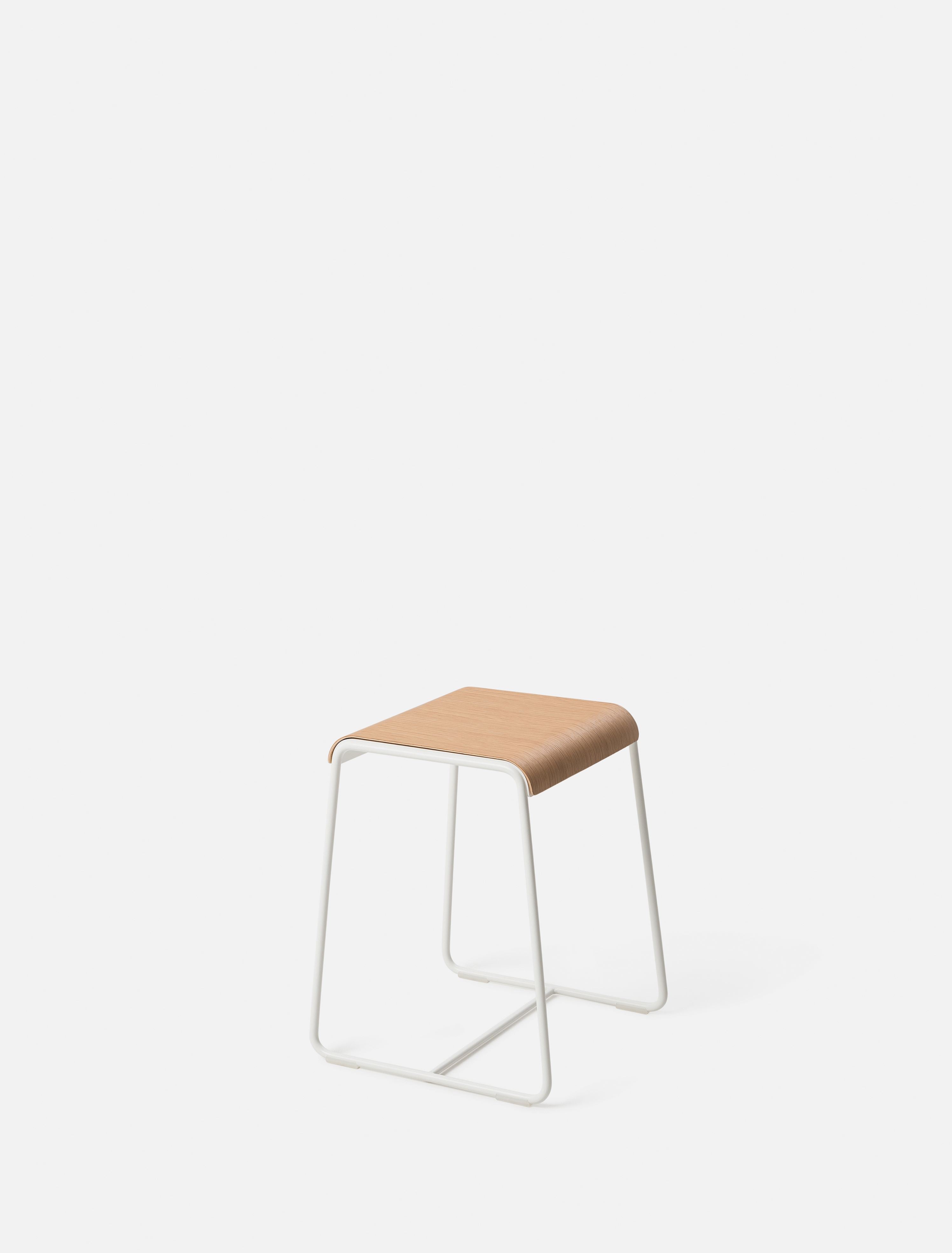 S2 Stool White/Oak / Small