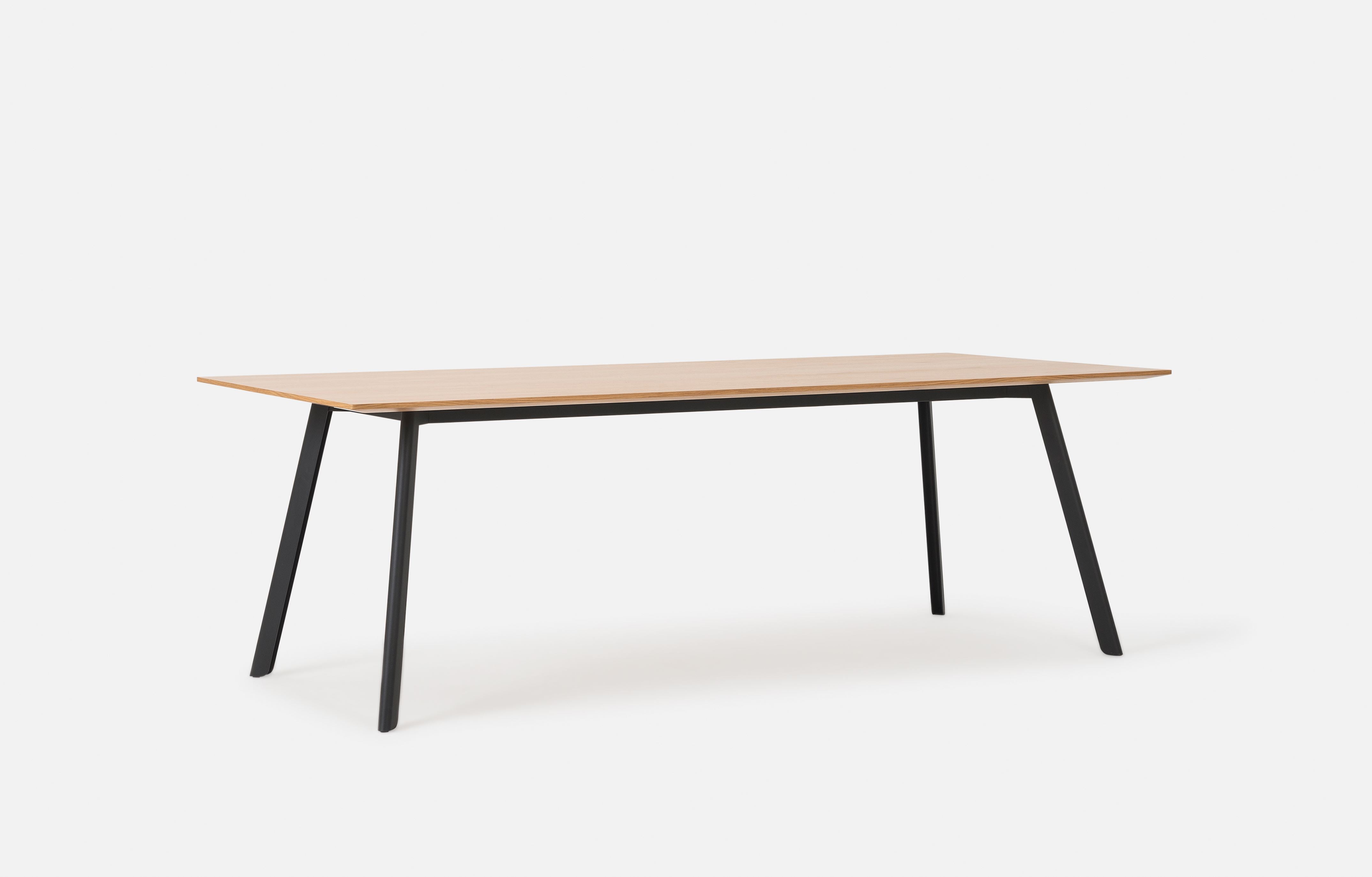 Assembly Dining Table Oak/Black / 2.2m
