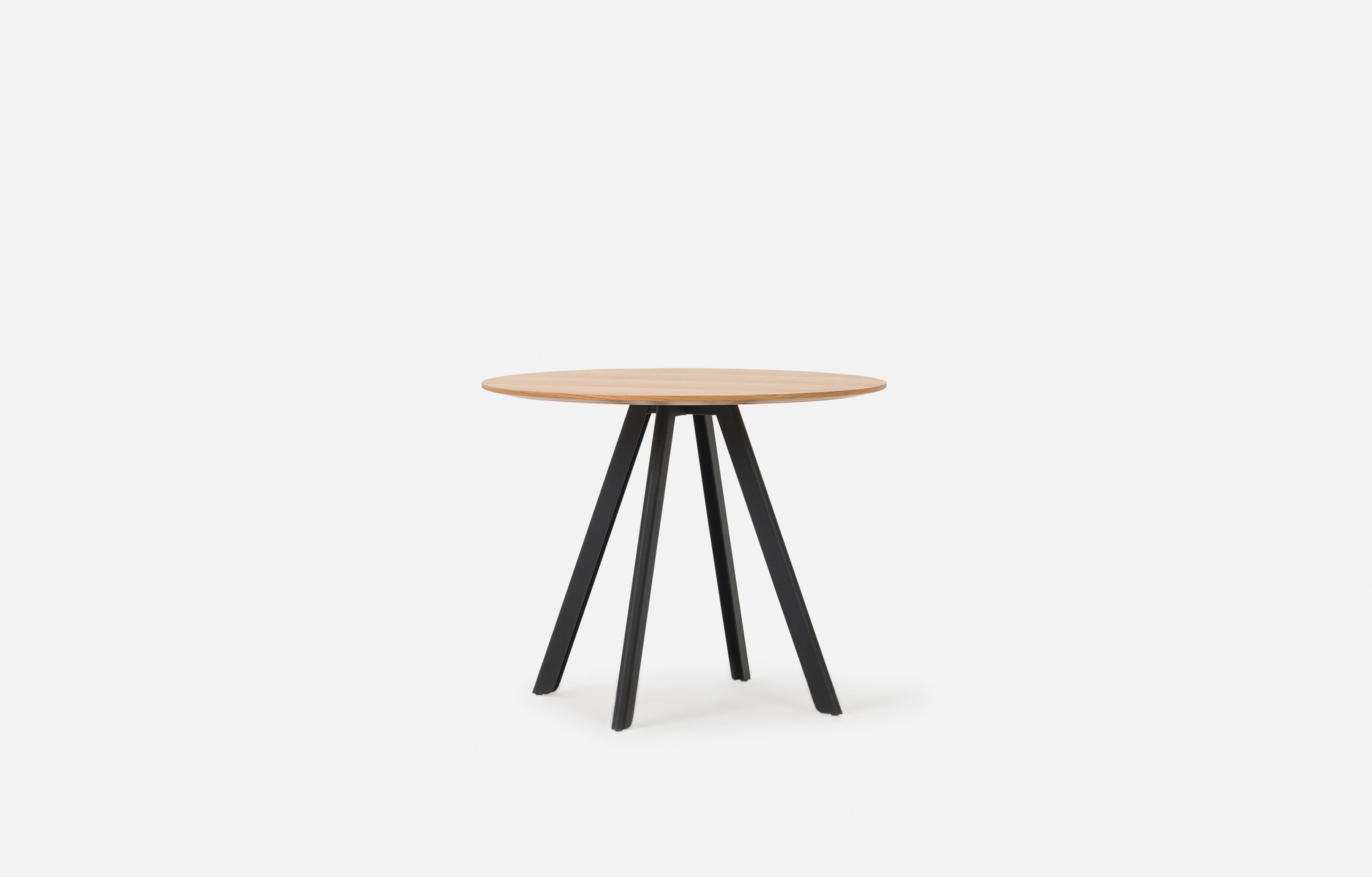 Assembly Round Dining Table Oak/Black / Small
