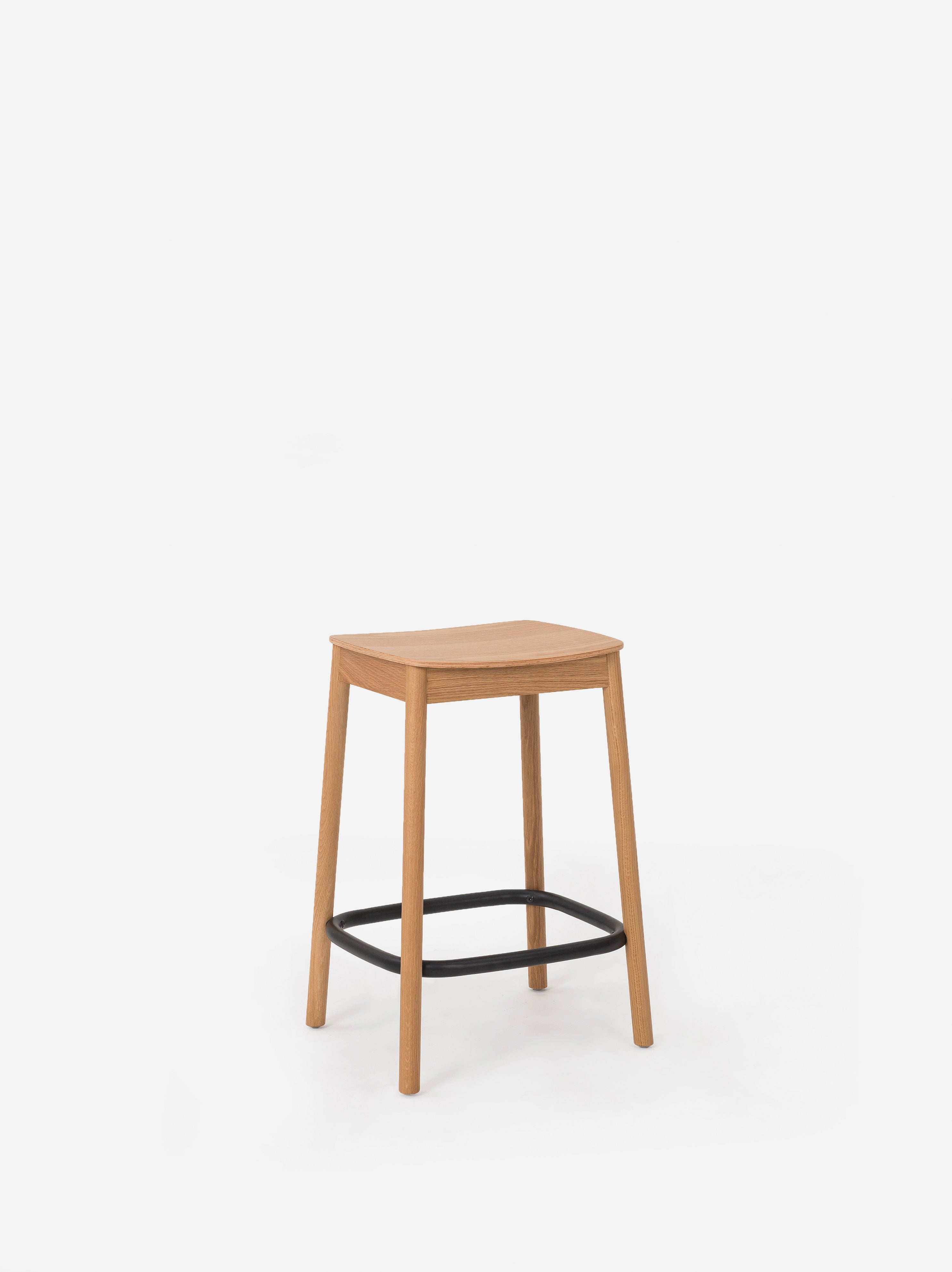 Radial Stool Oak/Black / 66.5cmh