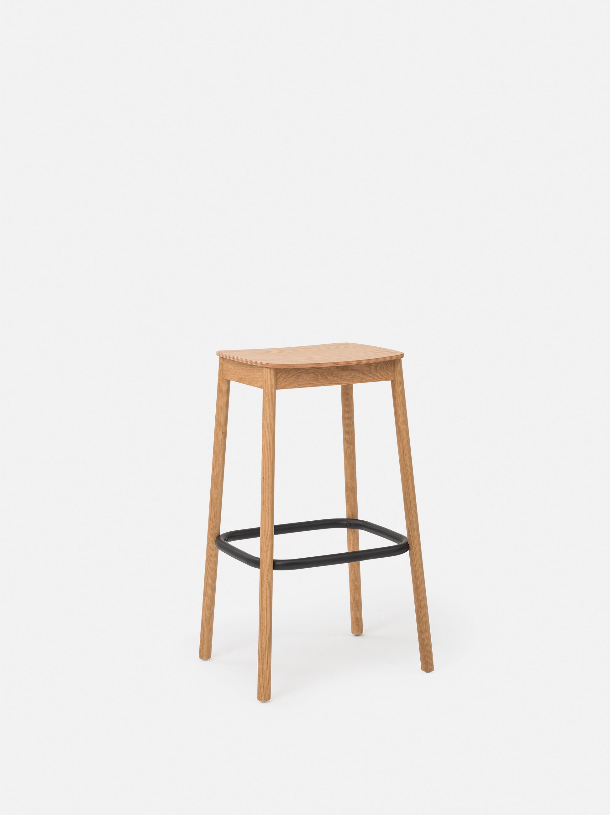 Radial Stool Oak/Black / 76.5cmh