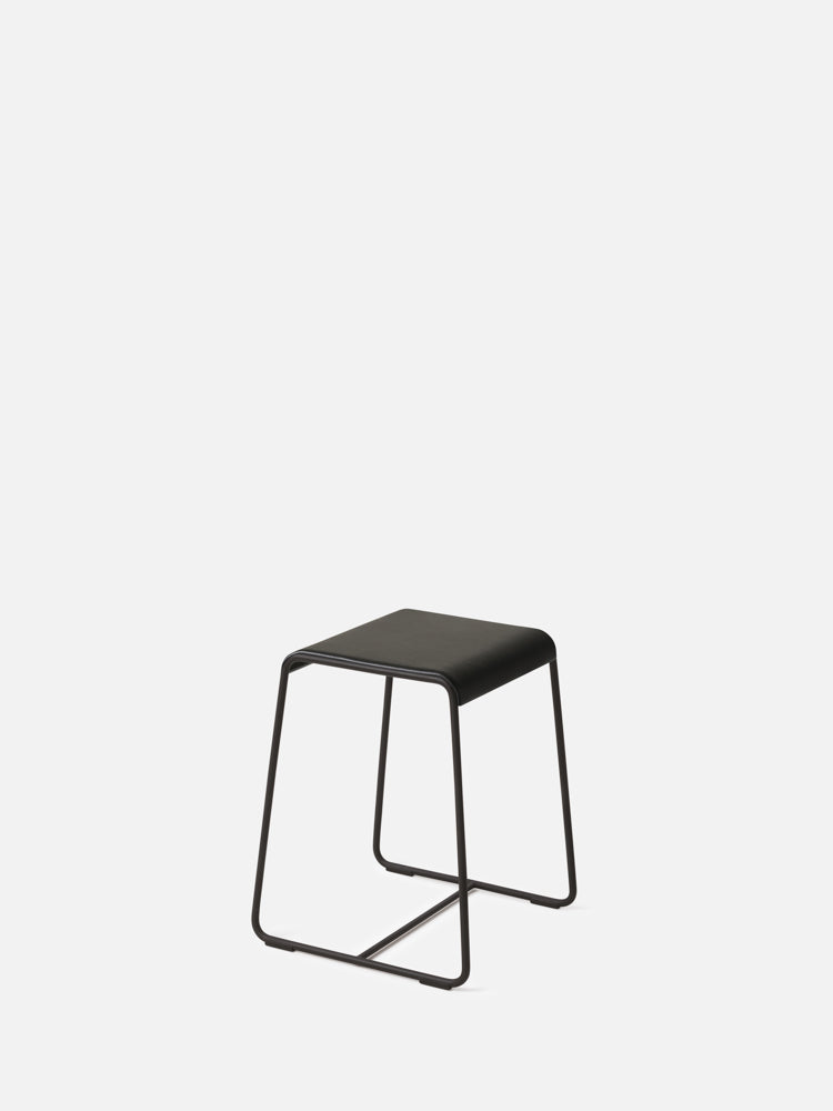 S2 Barstool Black/Black Leather / Small