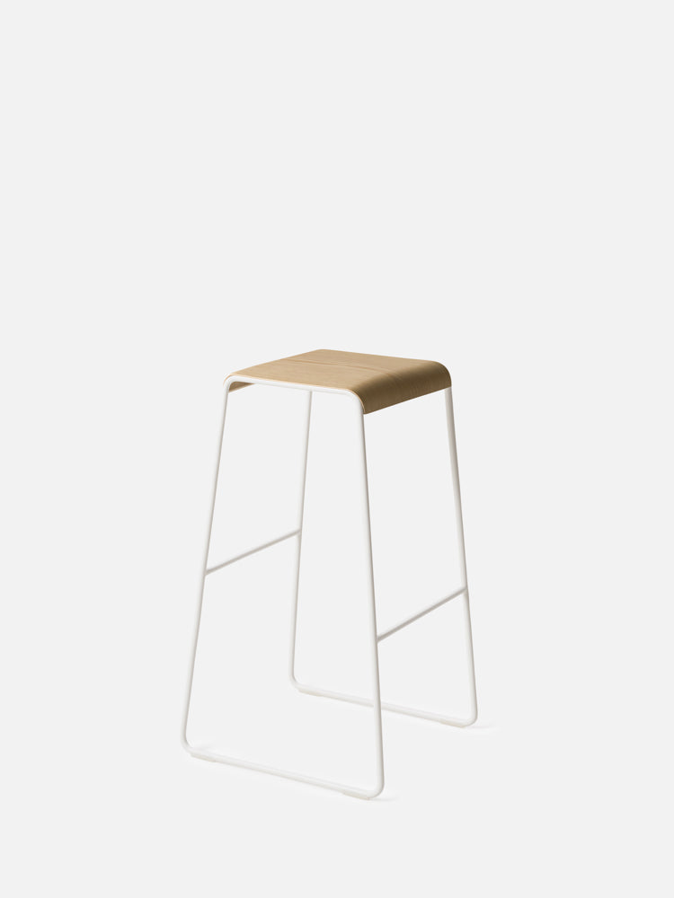 S2 Barstool White/Oak / Large