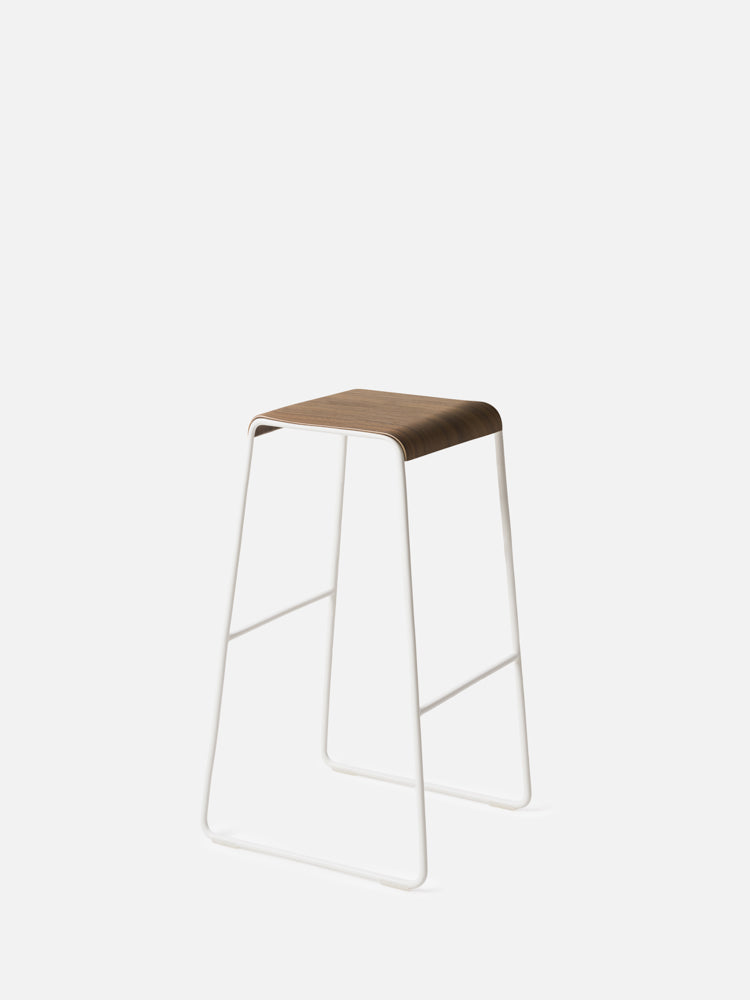 S2 Barstool White/Walnut / Large