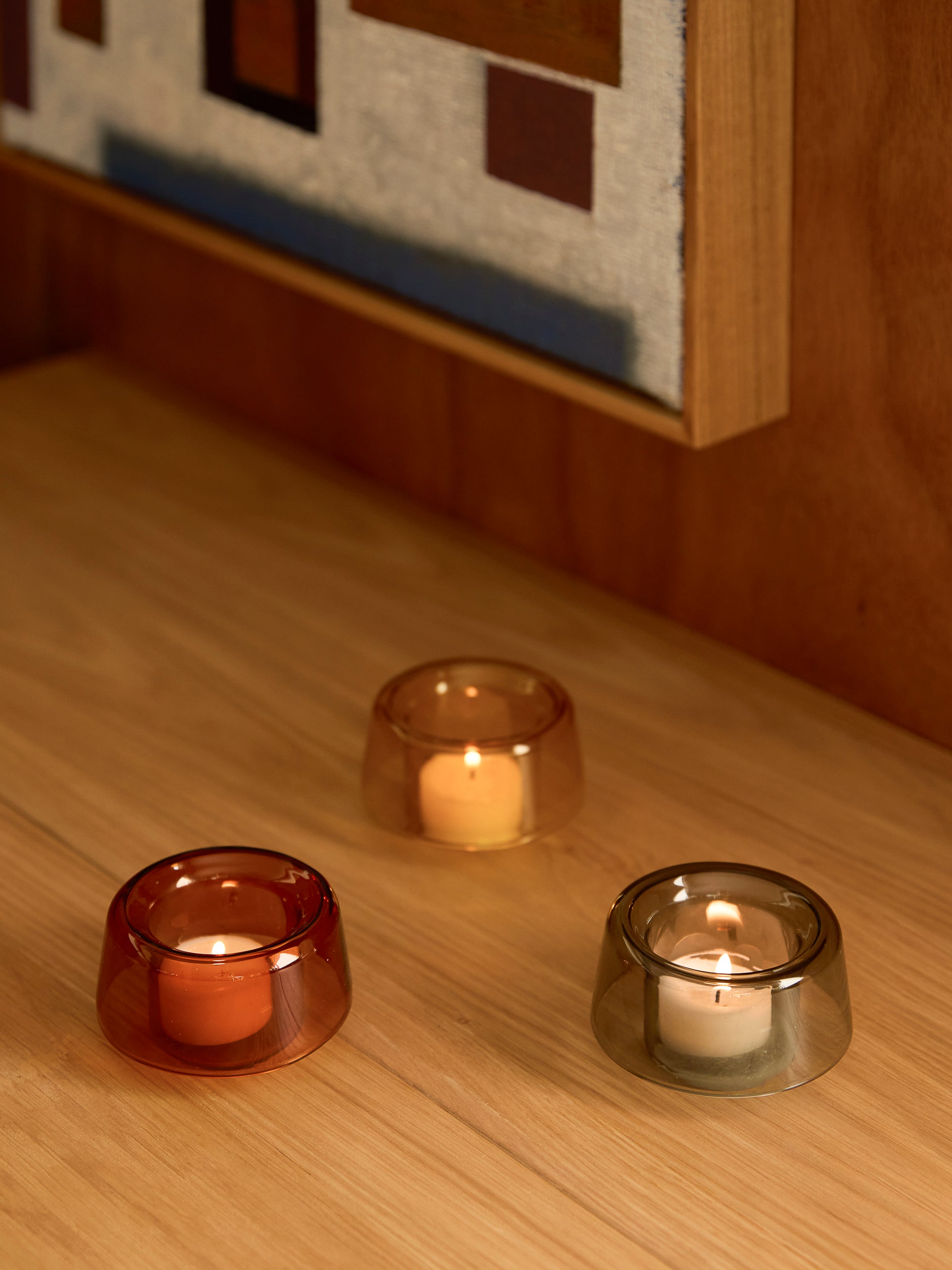 Cascade Tealight Holder Smoke / One Size