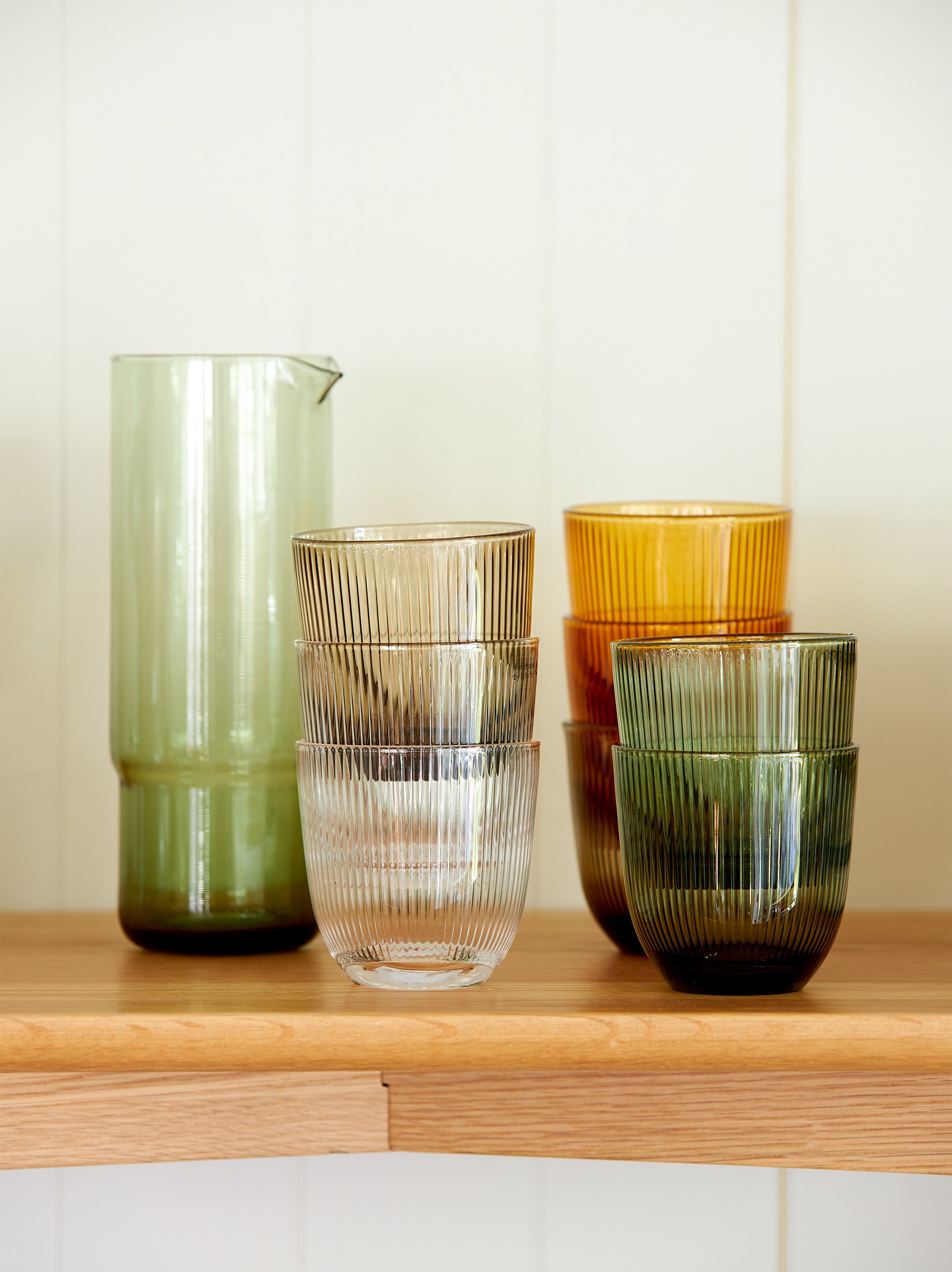 Rib Tumbler Set of 6 Amber / 320ml