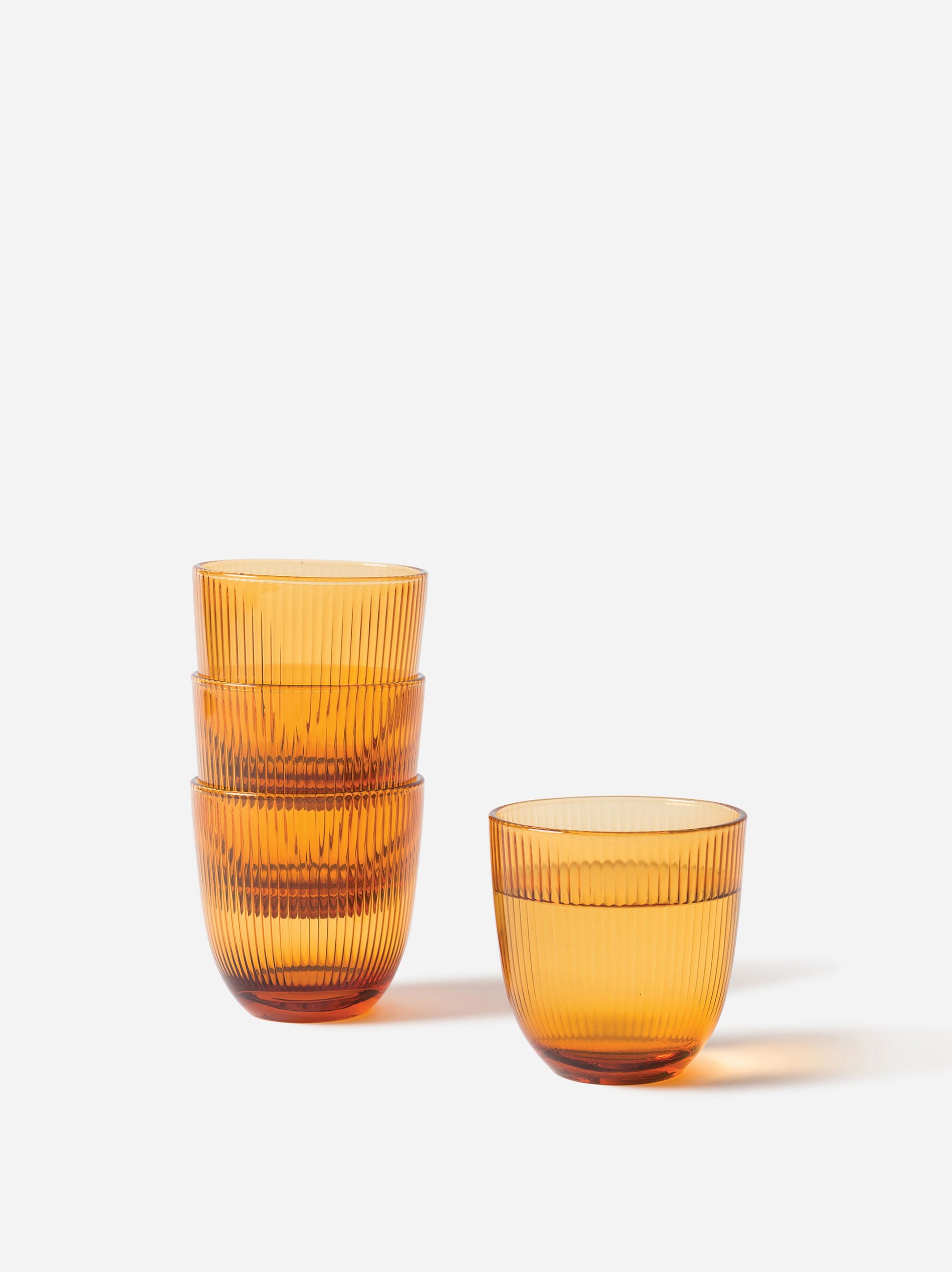 Rib Tumbler Set of 6 Amber / 320ml