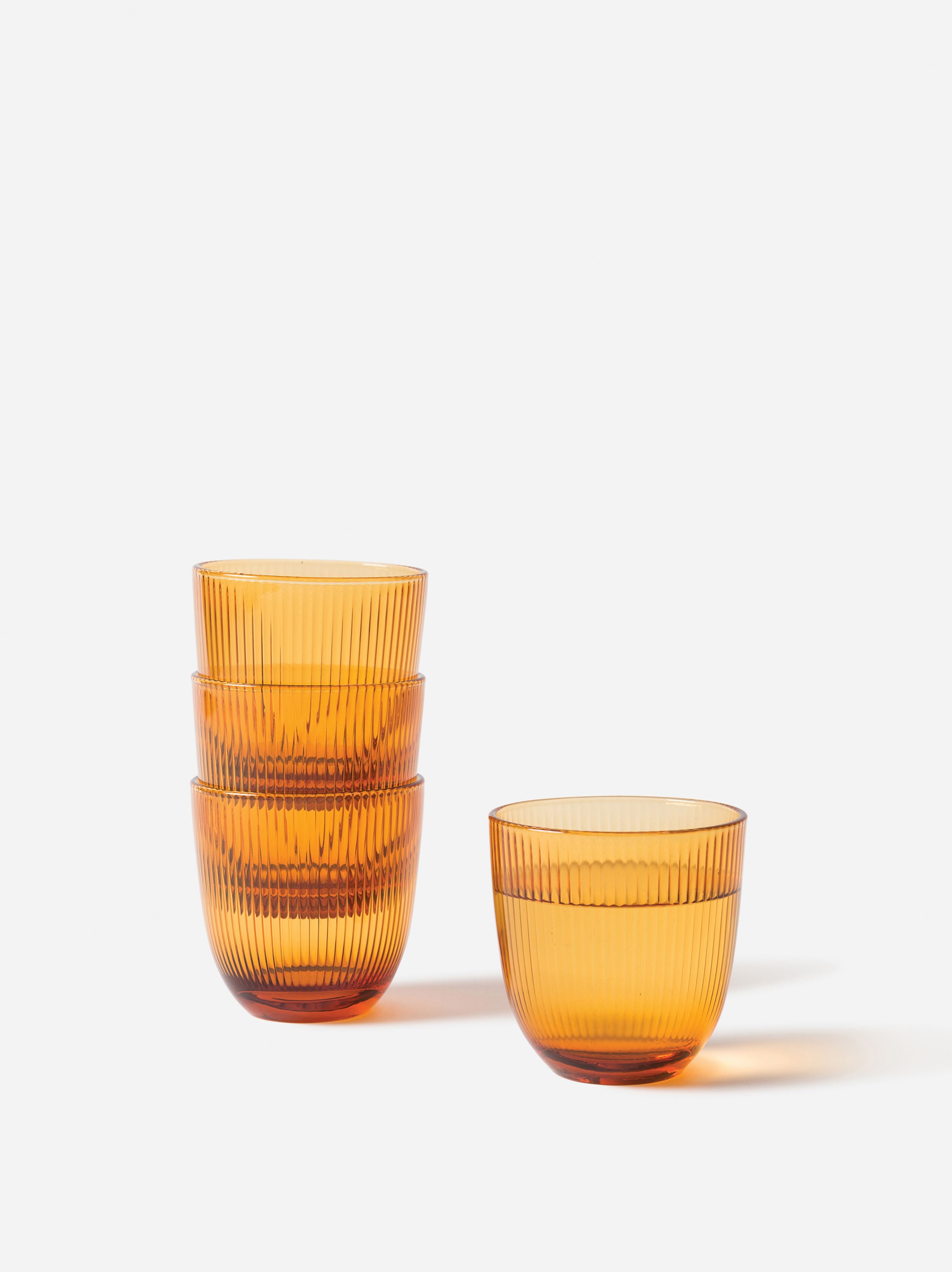 Rib Tumbler Set of 6 Amber / 320ml