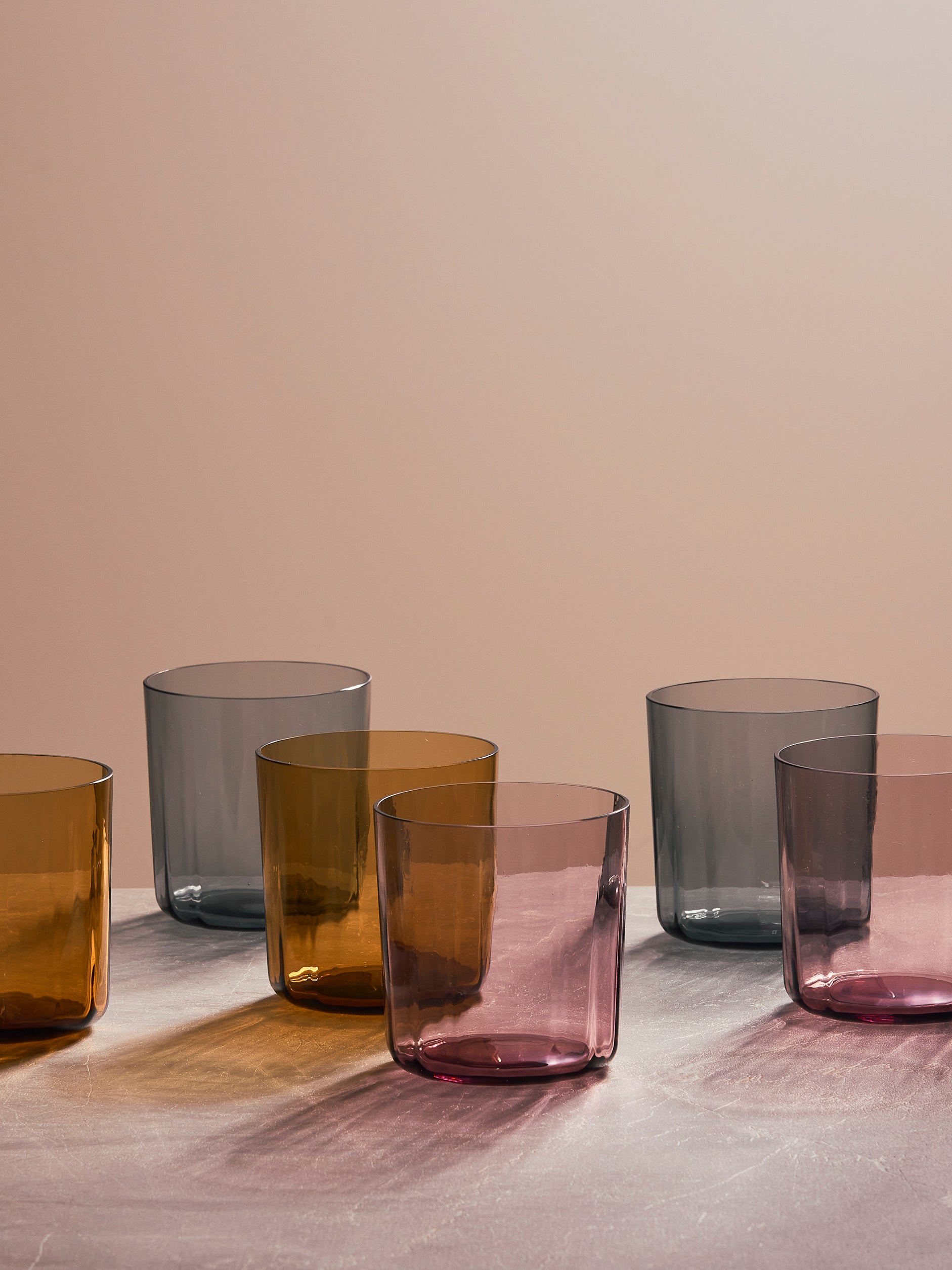 Facet Tumbler Set/2 Rose / 360ml