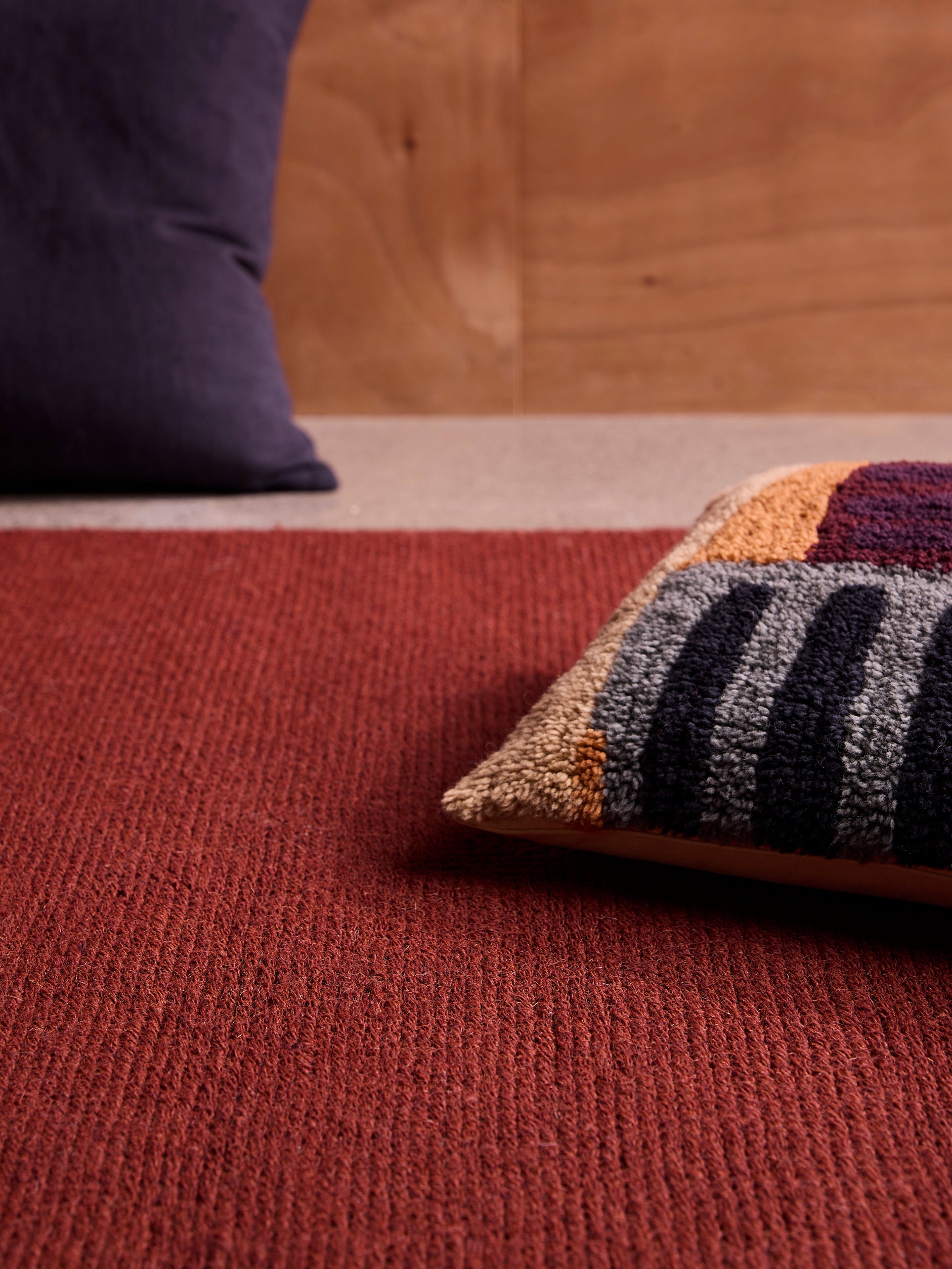 Joni Wool Rug Paprika/Mulberry / 170x240cm