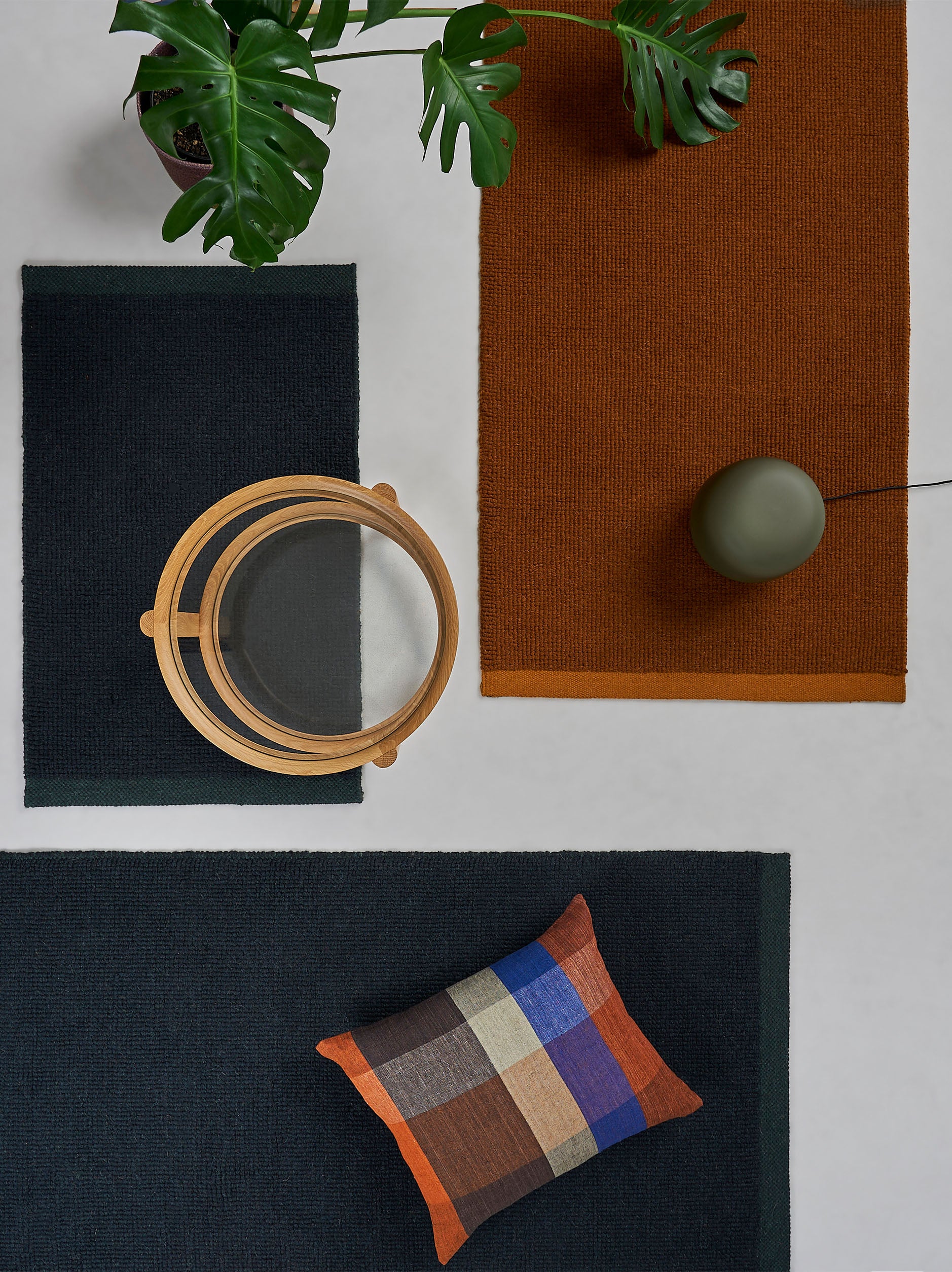 Joni Wool Mat Baltic/Pine / Large