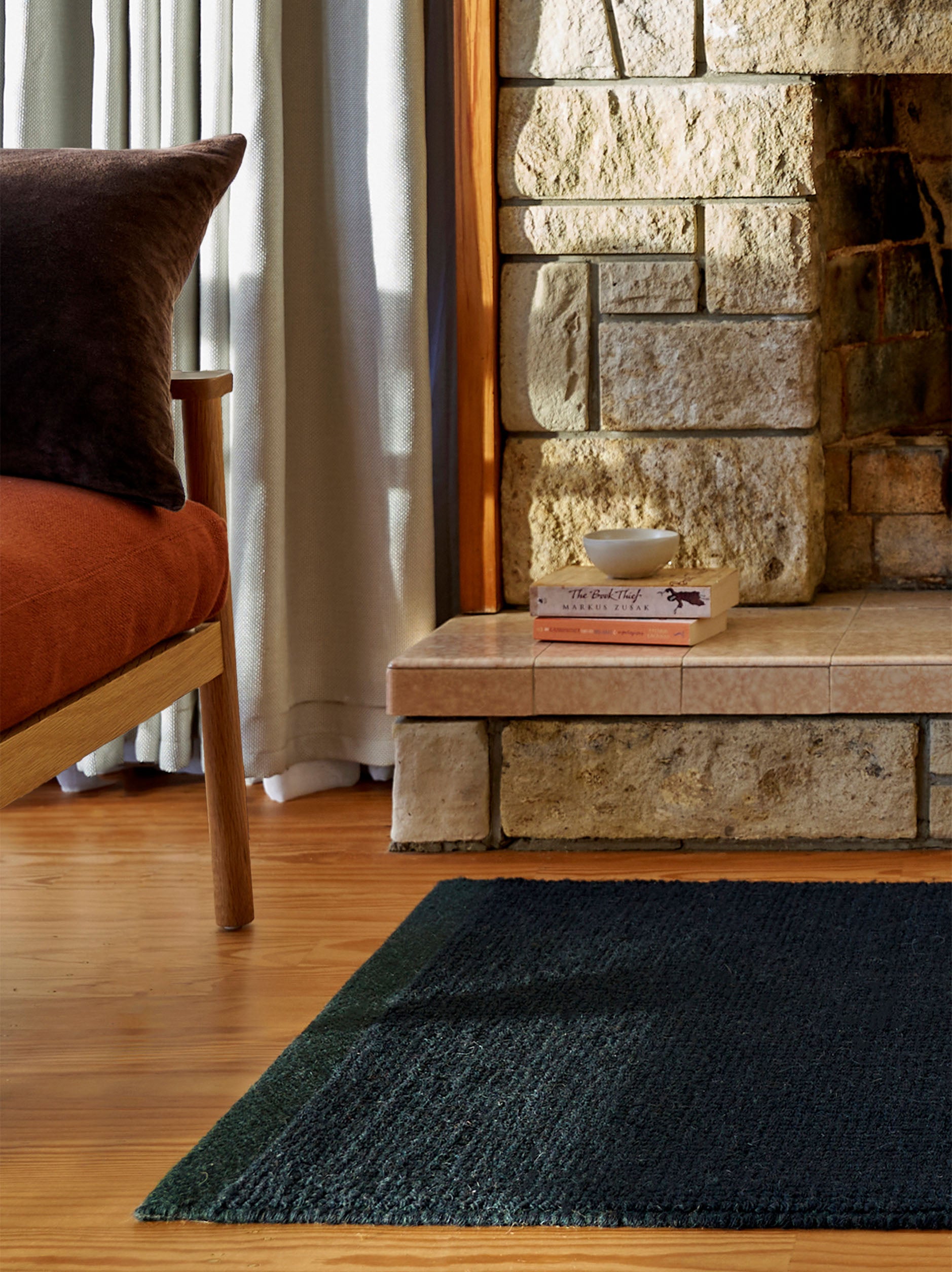 Joni Wool Door Mat Baltic/Pine / Medium