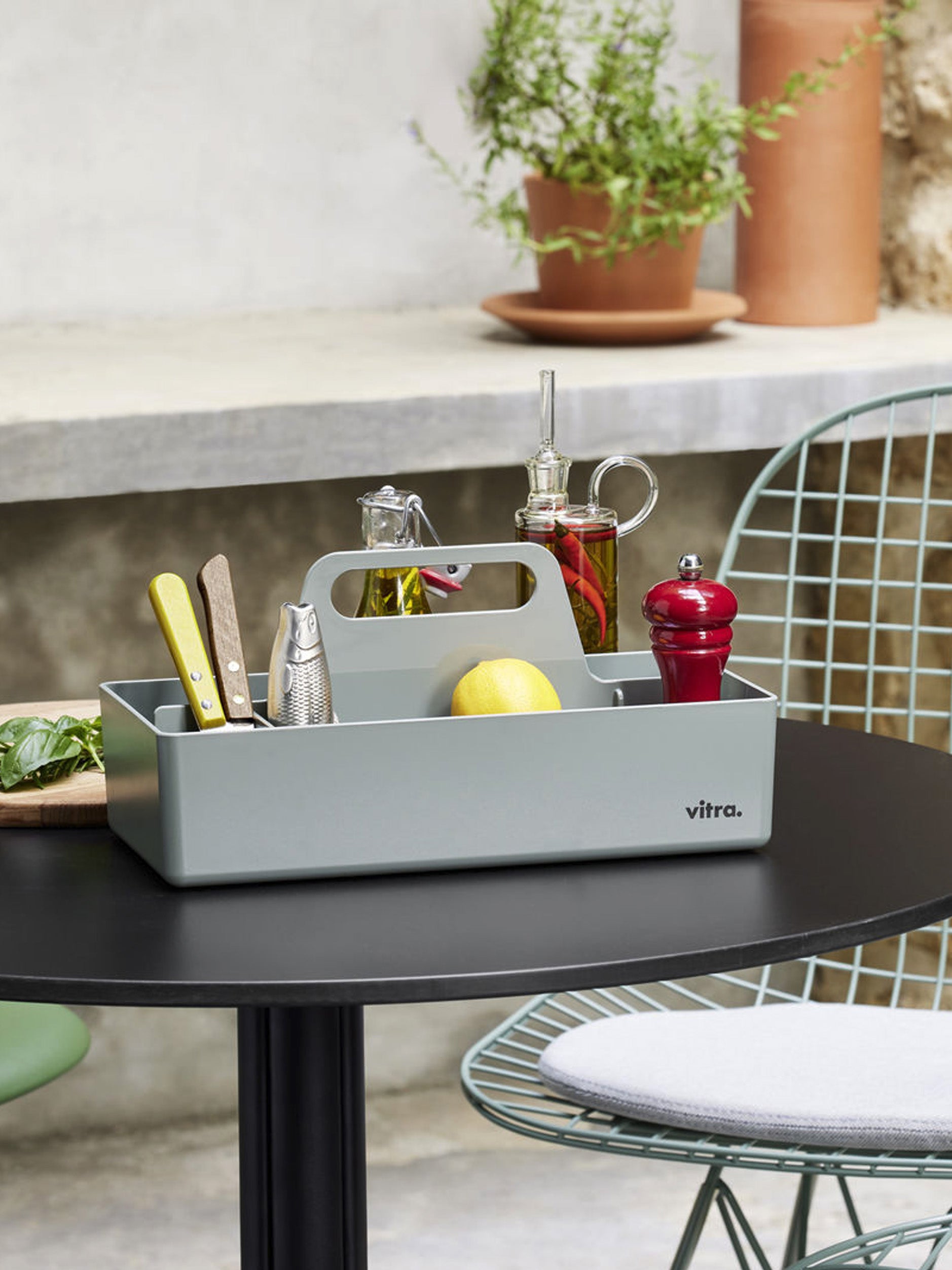 Vitra Recycled Plastic Toolbox Moss Grey / One Size