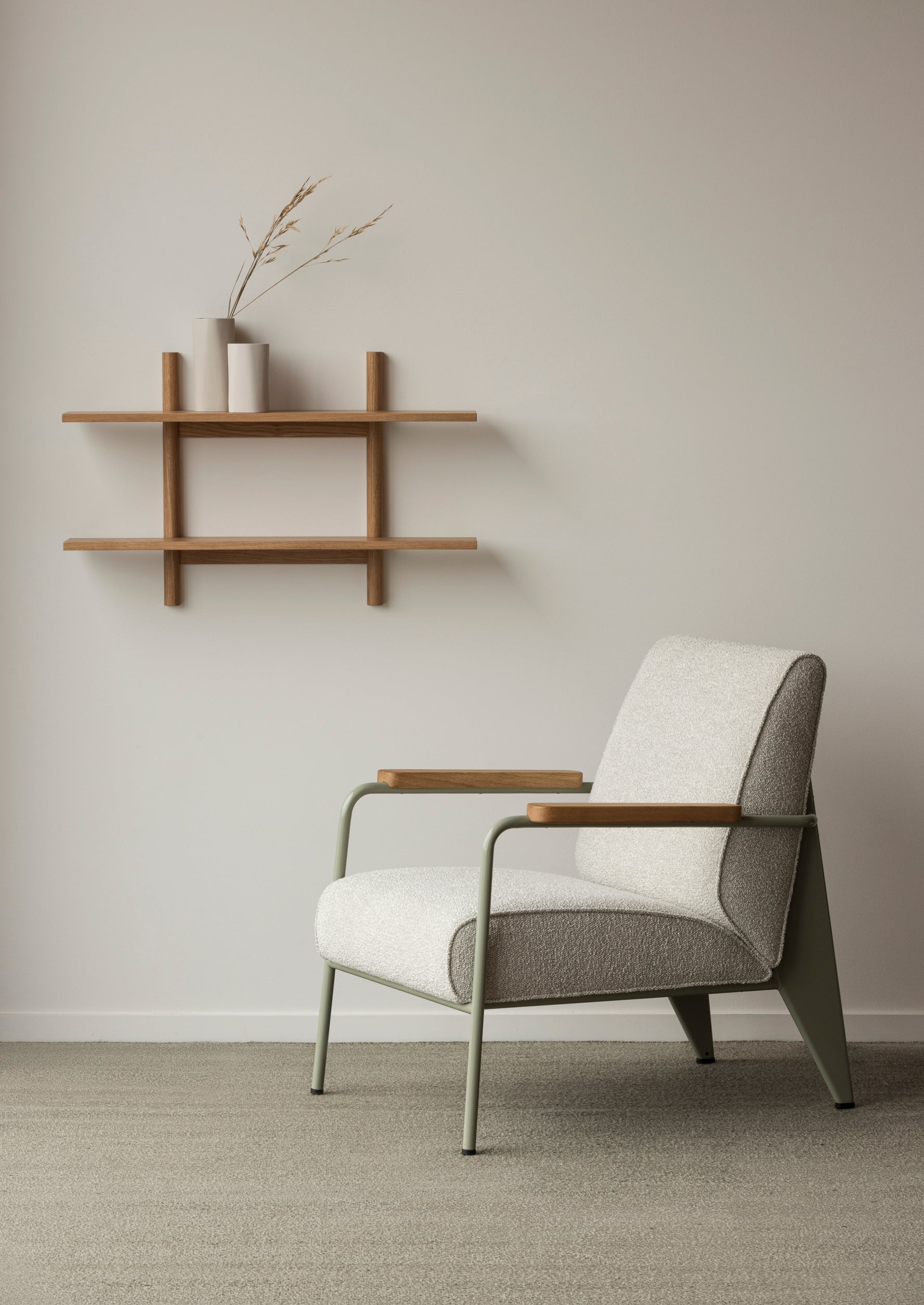 Vitra Fauteuil de Salon Cream/Sand/Smooth/Natural Oak / One Size
