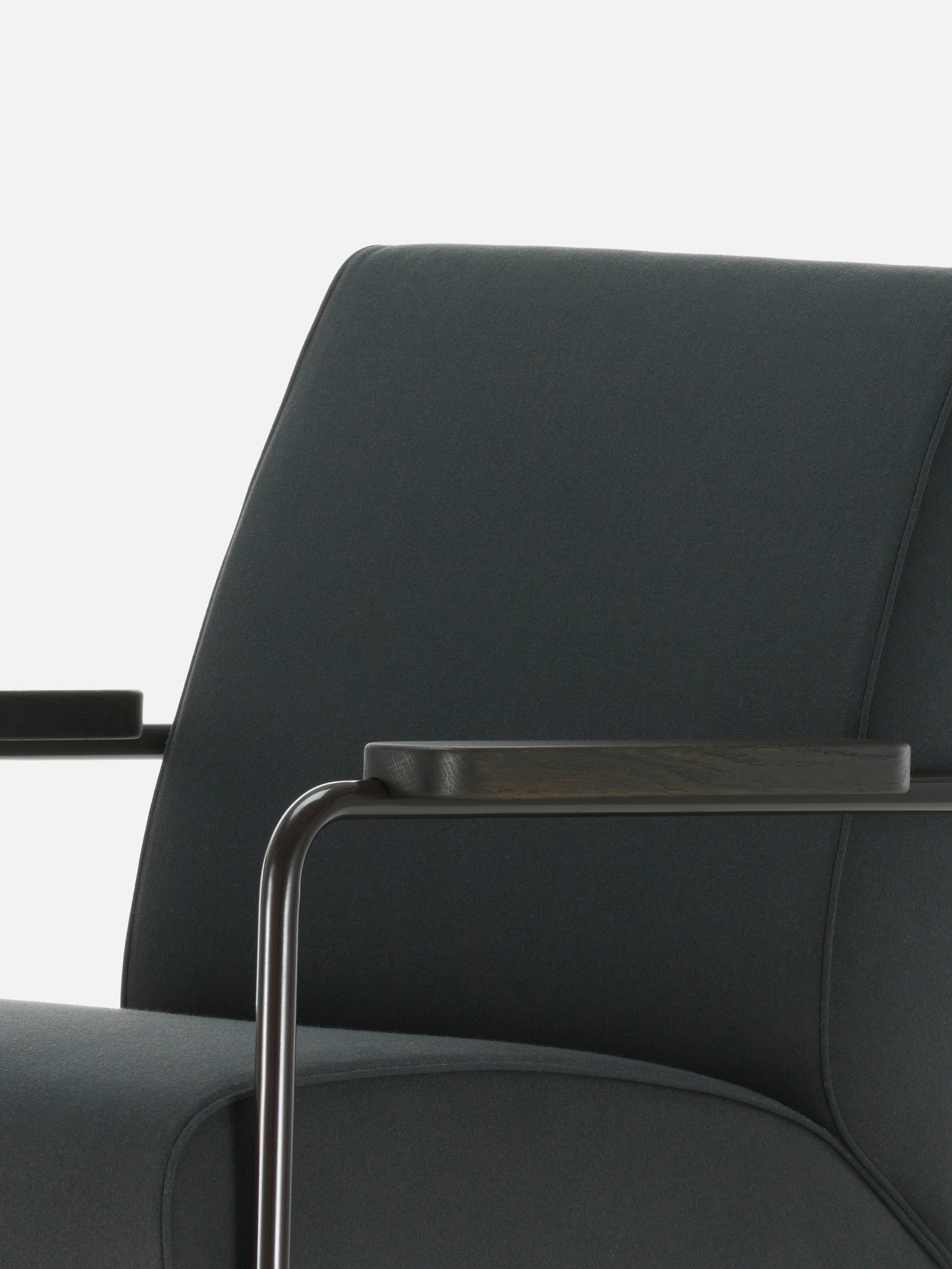 Vitra Fauteuil de Salon Twill Brown/Black/Dark Oak / One Size