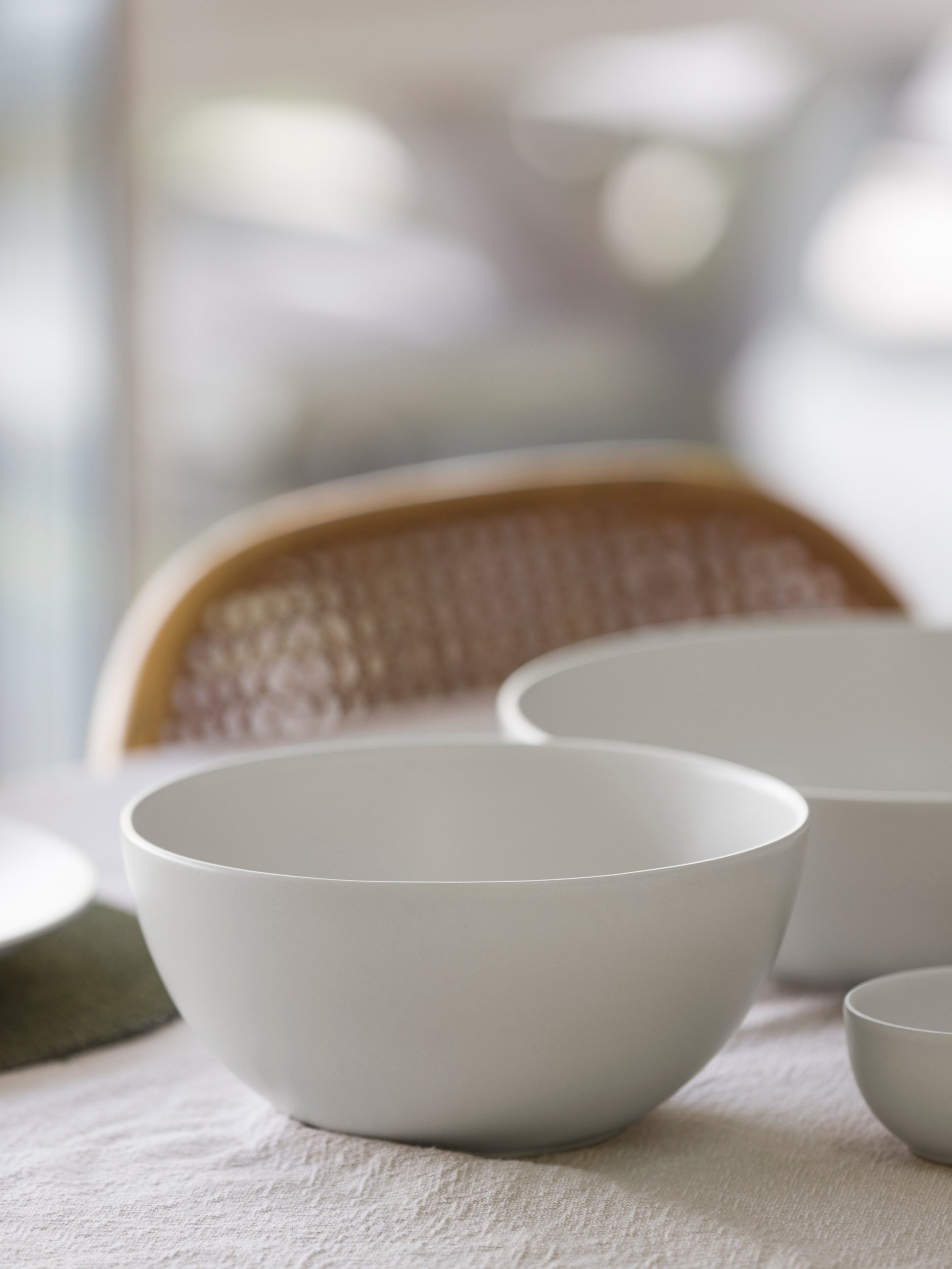 Stoneware Cereal Bowl Set/4 White / One Size