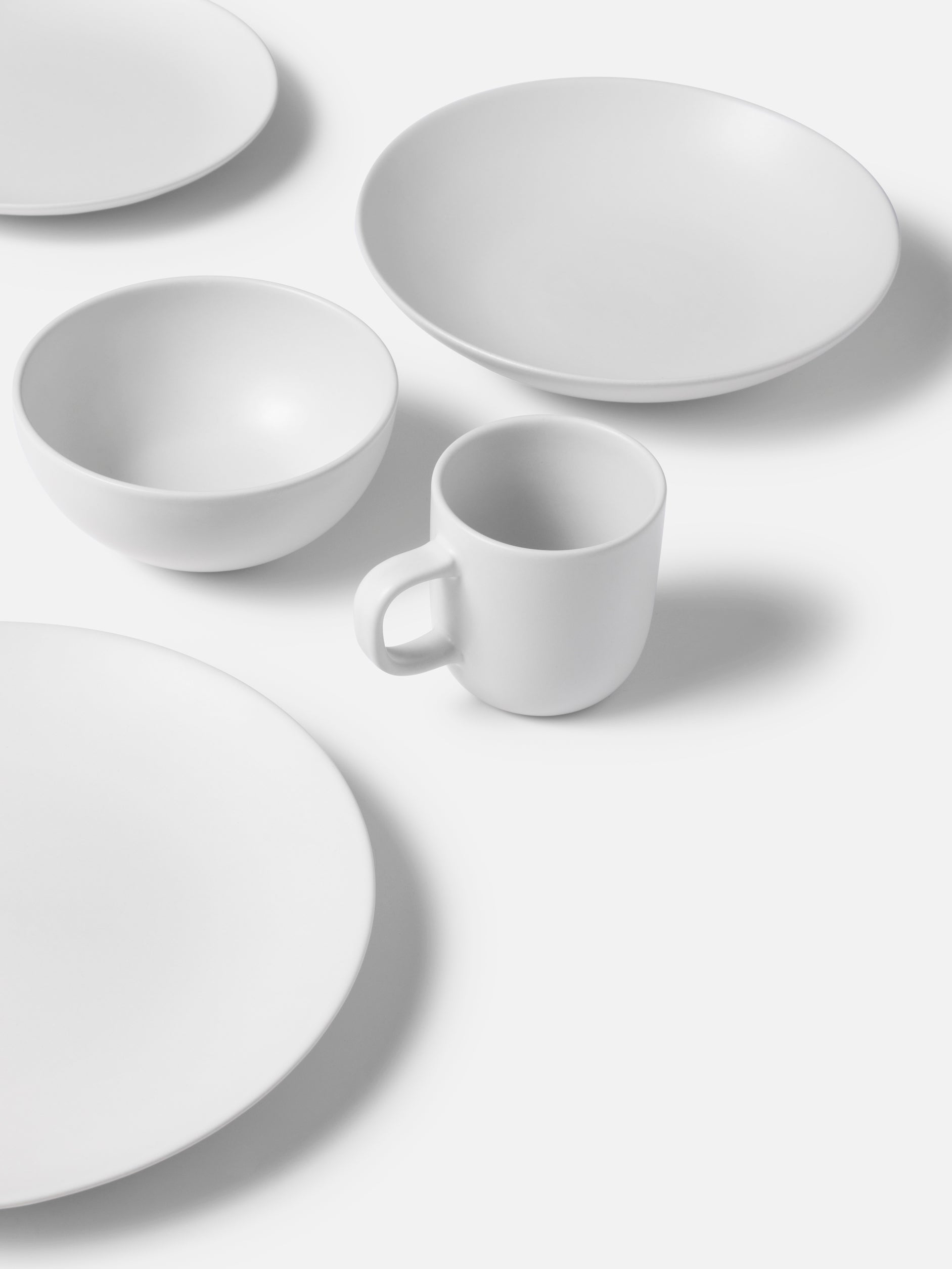 Stoneware Mug Set/4 White / One Size