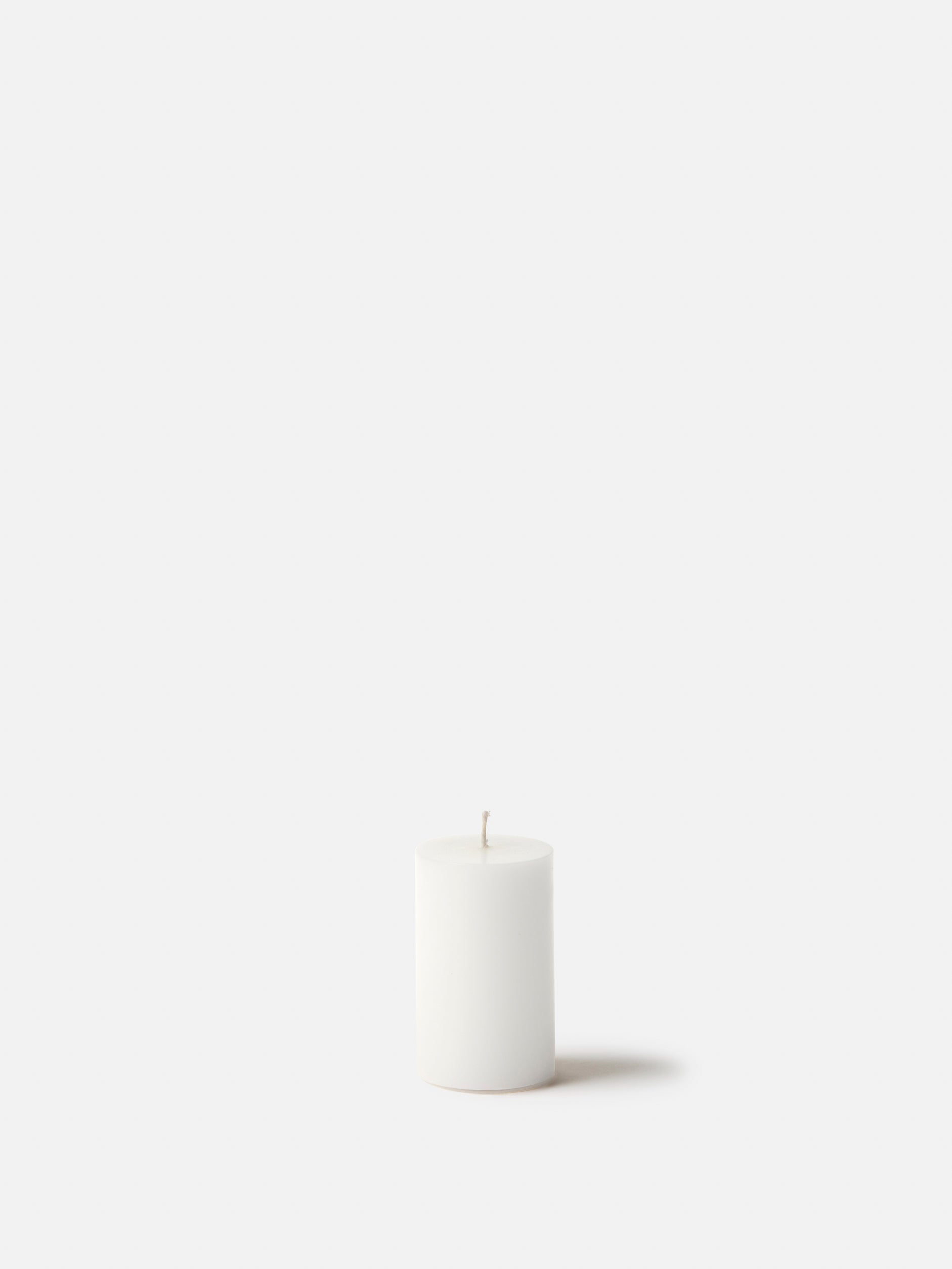 Pillar Candle Set/4 White / Medium