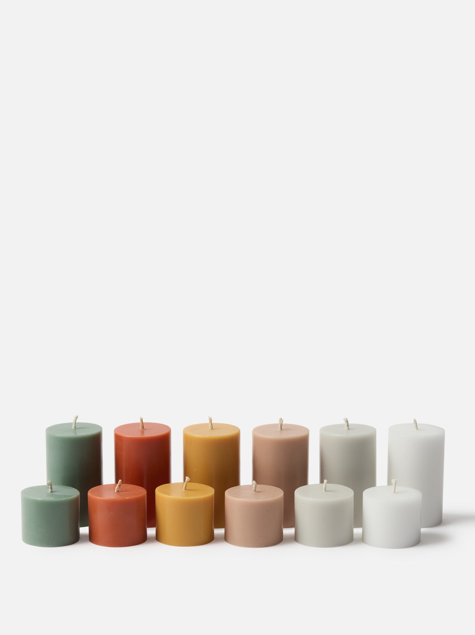 Pillar Candle Set/4 Rose / Small