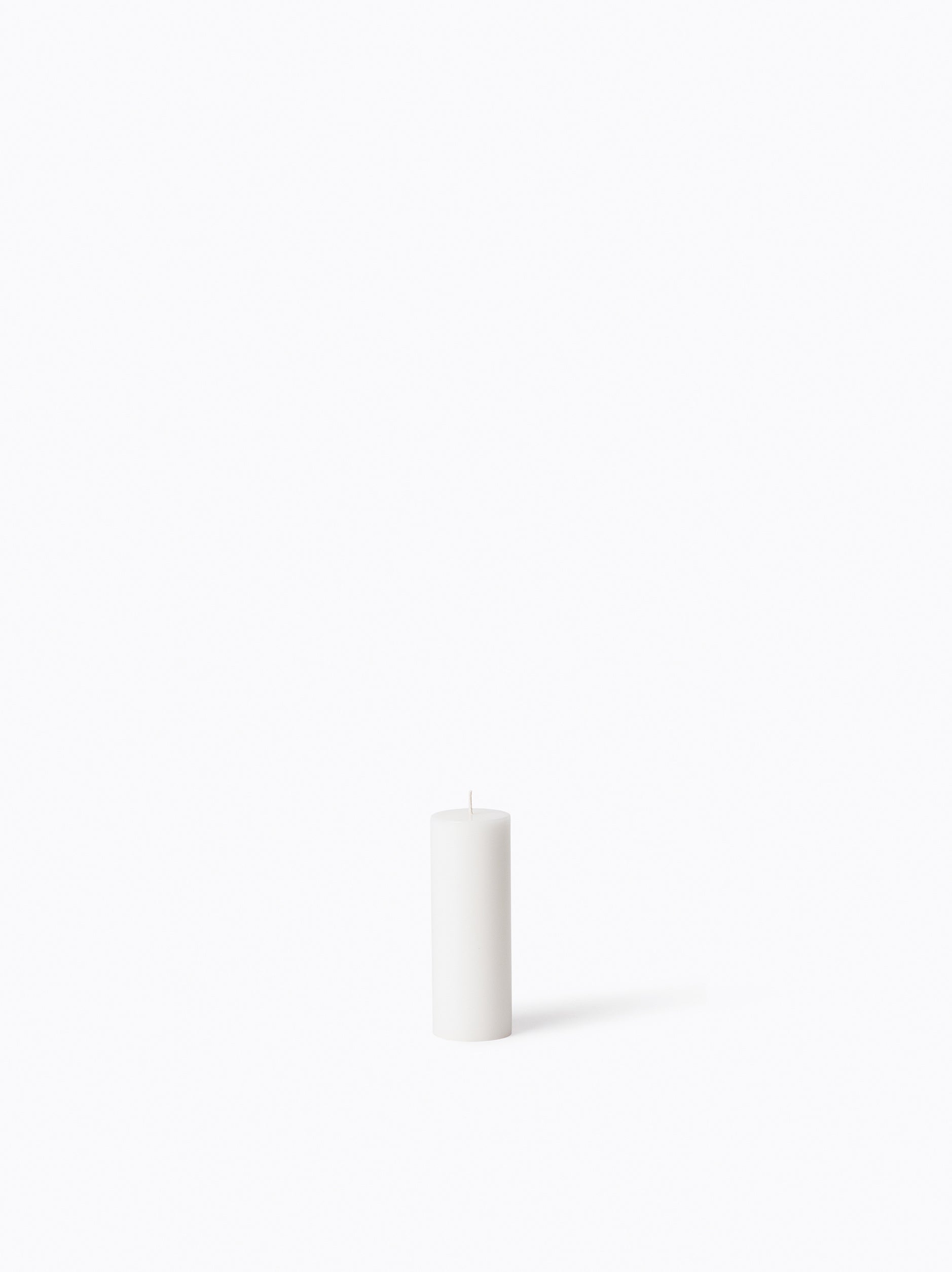 Pillar Candle White White / 5.7cmdiax14cmh
