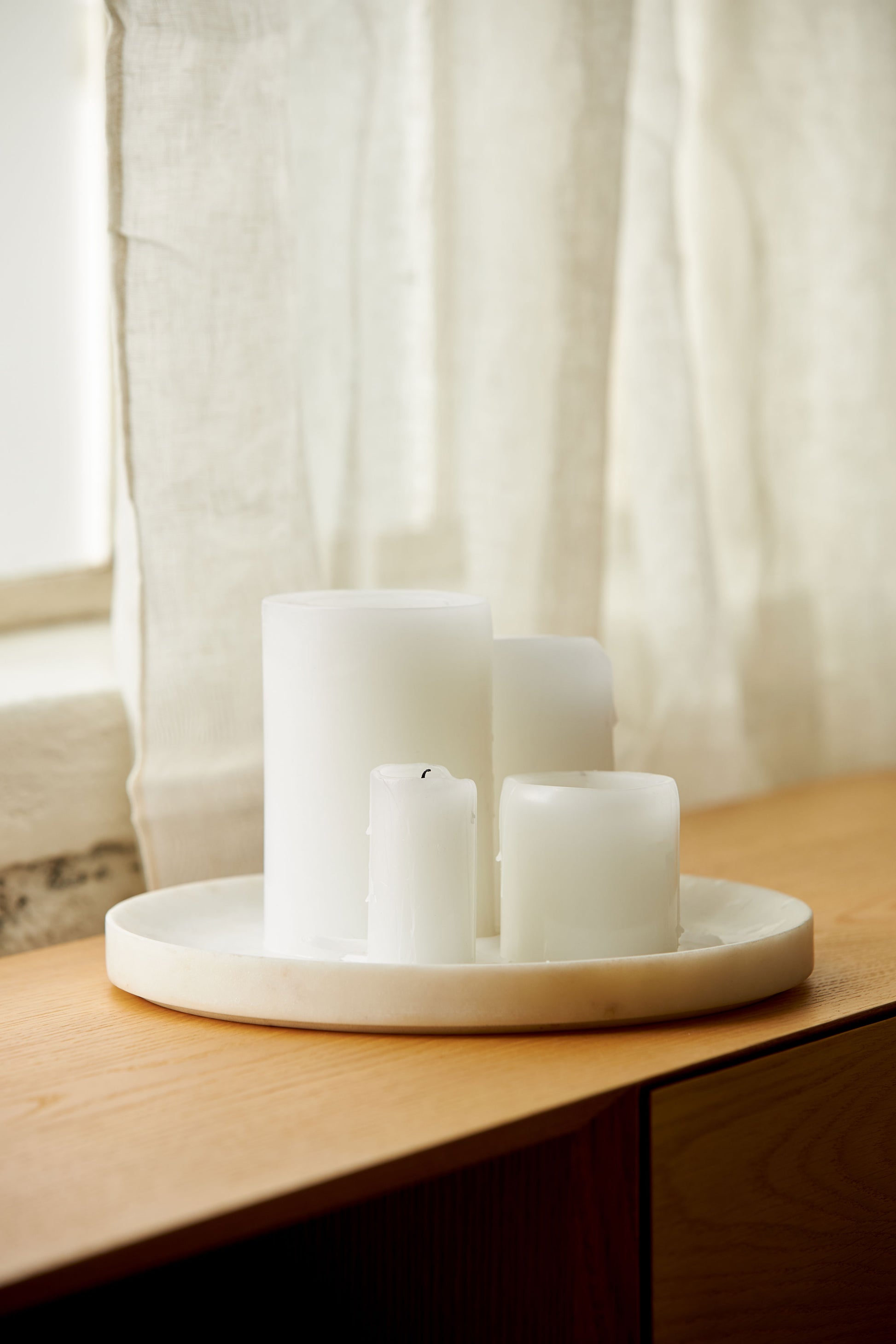 Pillar Candle White White / 5.7cmdiax14cmh